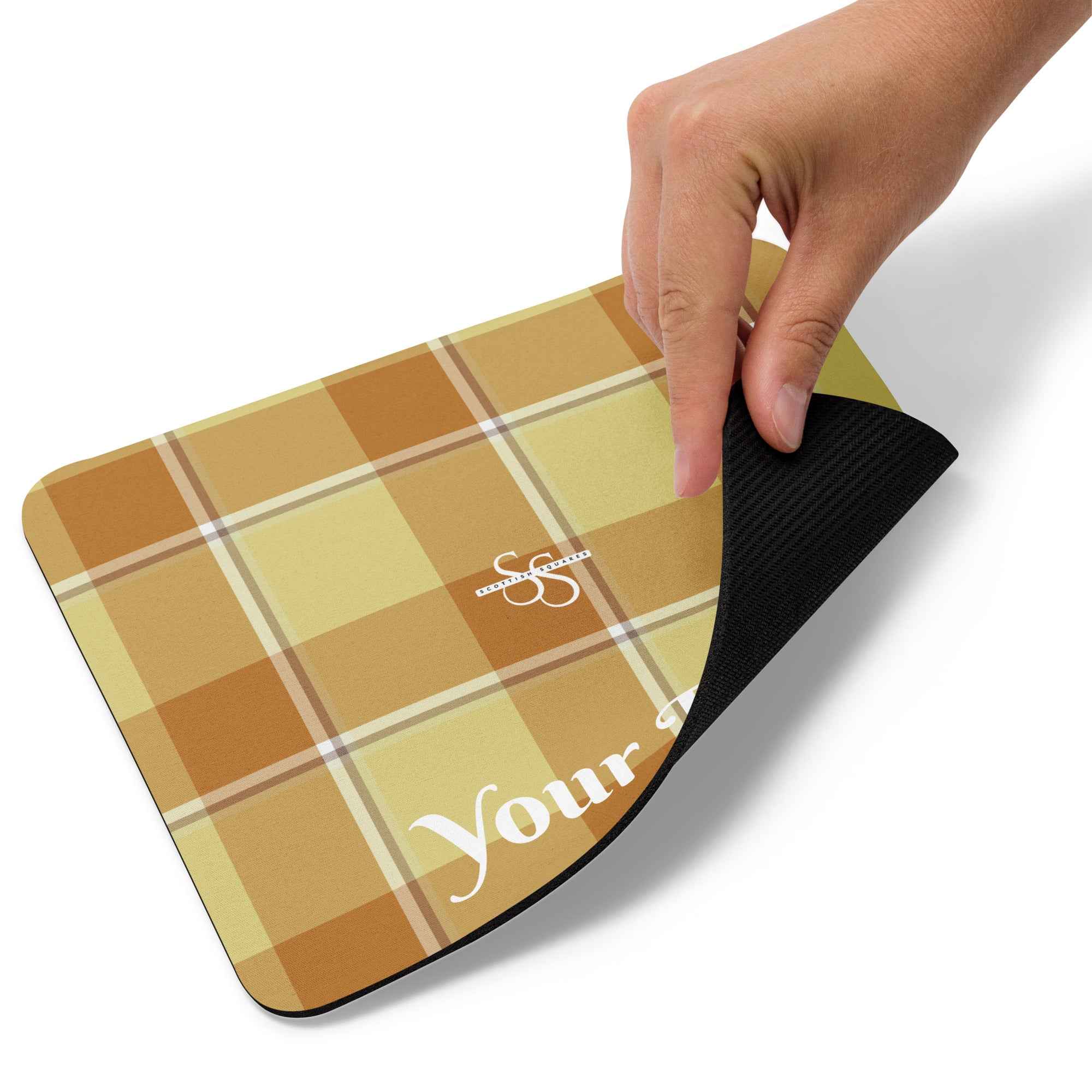Personalized Zombie and Copper Plaid Mouse Pad - Scottish Squares