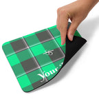 Personalized Spring Green and Finlandia Plaid Mouse Pad - Scottish Squares