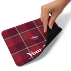 Personalized Old Brick and Cab Sav Plaid Mouse Pad - Scottish Squares