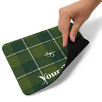 Personalized Woodland and Evergreen Plaid Mouse Pad - Scottish Squares