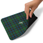 Mouse Pad Green Blue Orange Plaid Tartan