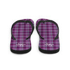 Purple and Trendy Pink Plaid Flip Flops - Scottish Squares