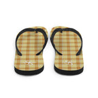 Zombie and Copper Plaid Flip Flops - Scottish Squares