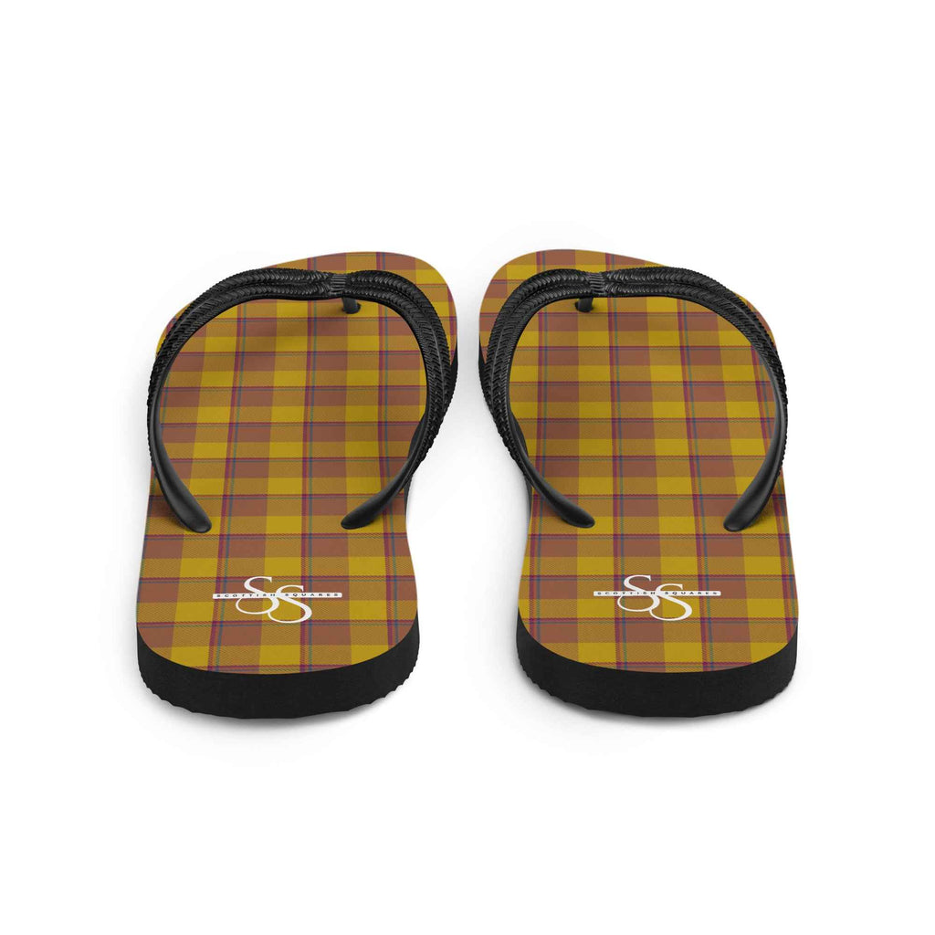 Potters Clay and Pizza Plaid Flip Flops - Scottish Squares