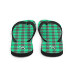Spring Green and Finlandia Plaid Flip Flops - Scottish Squares