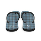 Hoki and Shuttle Gray Plaid Flip Flops - Scottish Squares