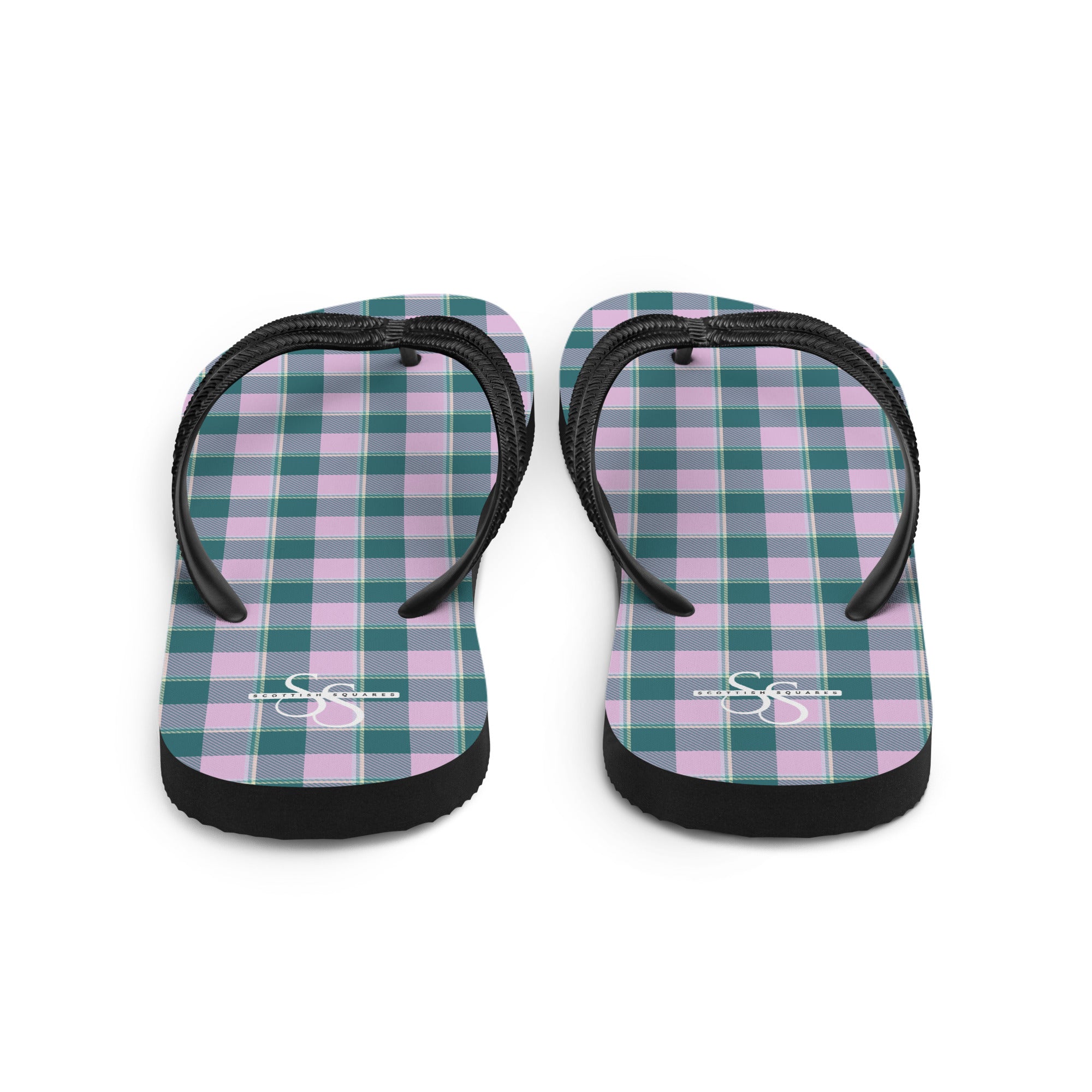 Ming and Melanie Plaid Flip Flops - Scottish Squares