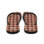 Whiskey and Livid Brown Plaid Flip Flops - Scottish Squares