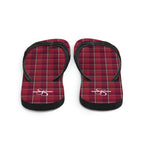 Old Brick and Cab Sav Plaid Flip Flops - Scottish Squares