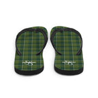 Woodland and Evergreen Plaid Flip Flops - Scottish Squares