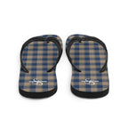 Cello and Donkey Brown Plaid Flip Flops - Scottish Squares