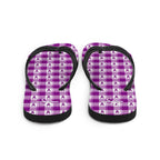 Flip Flops Pancreatic Cancer Awareness Plaid - Scottish Squares