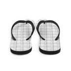 Flip Flops Lung Cancer Awareness Plaid, White Ribbon, Supportive Gift - Scottish Squares