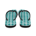 Flip Flops Cervical Cancer Awareness Plaid, Teal Ribbon, Supportive Gift - Scottish Squares