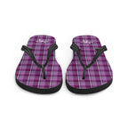 Purple and Trendy Pink Plaid Flip Flops - Scottish Squares