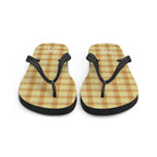 Zombie and Copper Plaid Flip Flops - Scottish Squares