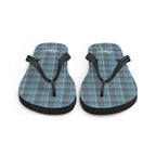 Hoki and Shuttle Gray Plaid Flip Flops - Scottish Squares