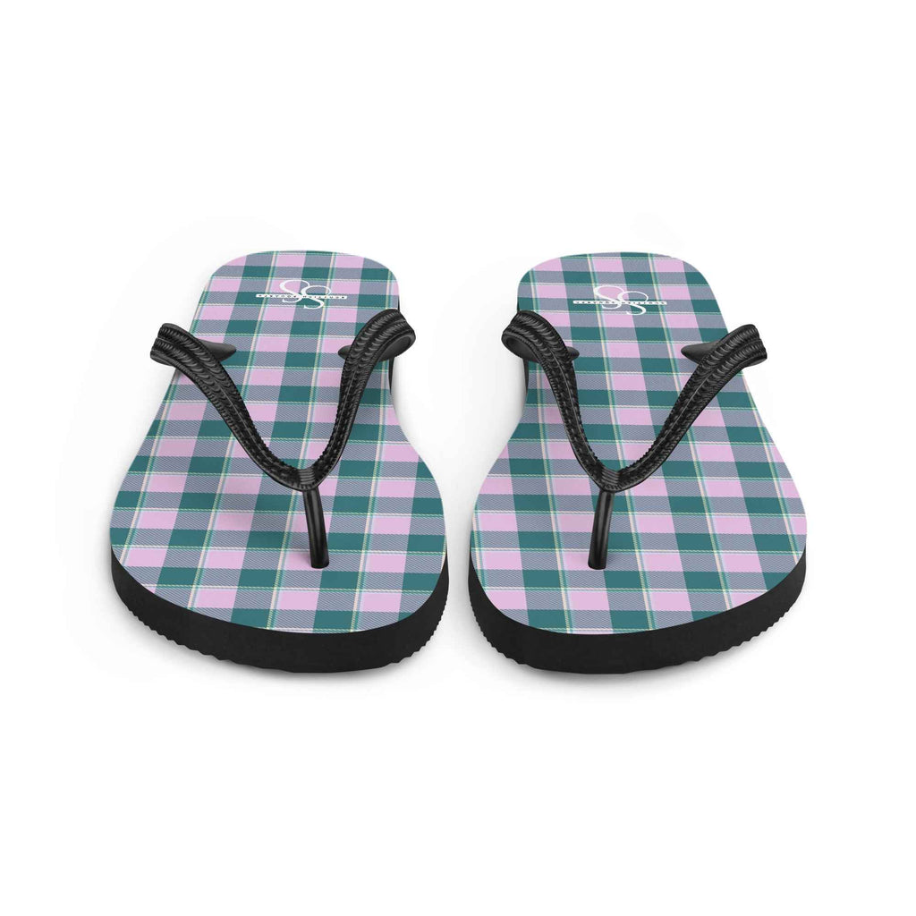 Ming and Melanie Plaid Flip Flops - Scottish Squares