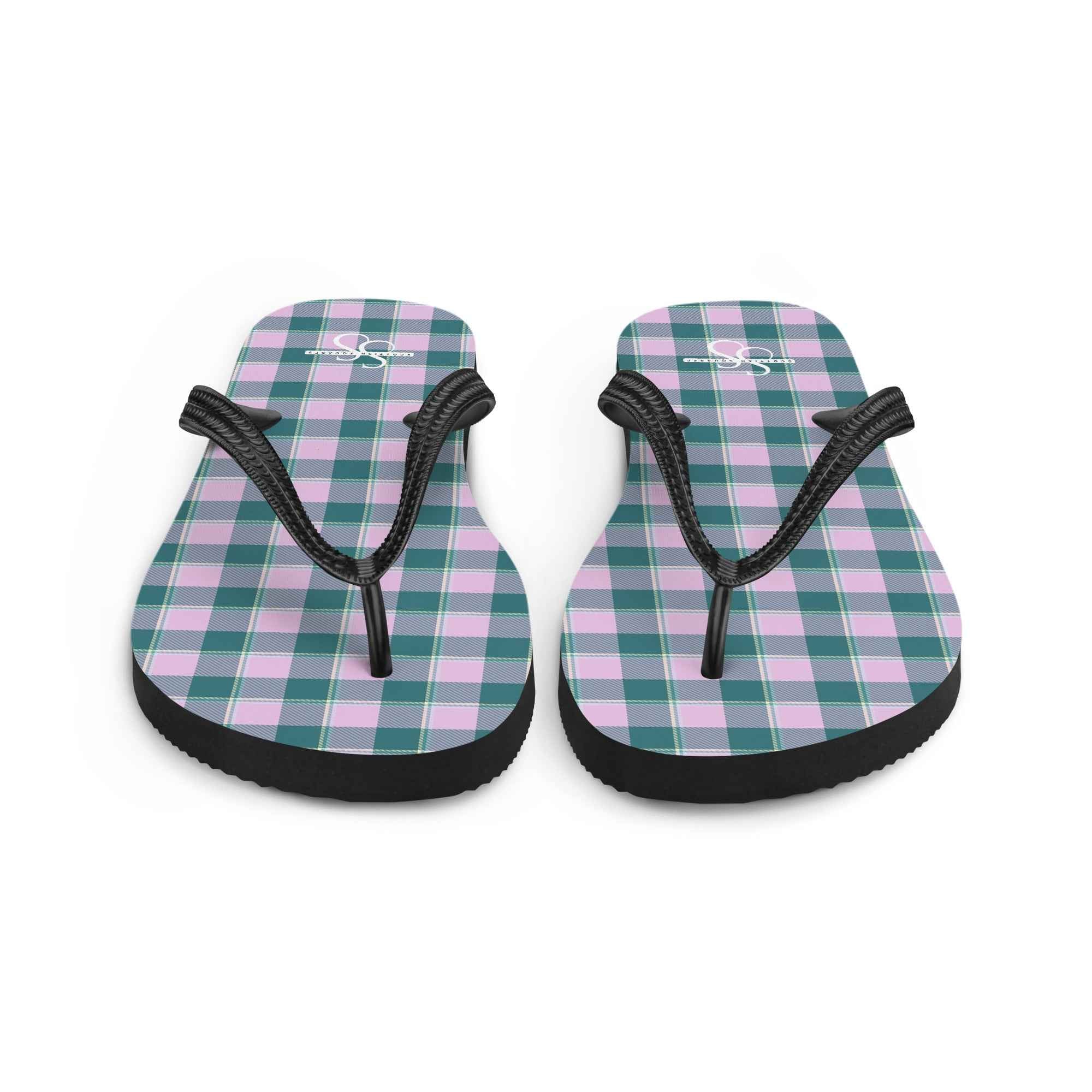 Ming and Melanie Plaid Flip Flops - Scottish Squares