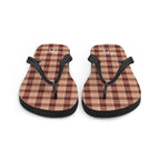 Whiskey and Livid Brown Plaid Flip Flops - Scottish Squares