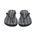 Cello and Donkey Brown Plaid Flip Flops - Scottish Squares