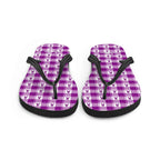 Flip Flops Pancreatic Cancer Awareness Plaid - Scottish Squares