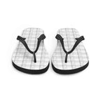 Flip Flops Lung Cancer Awareness Plaid, White Ribbon, Supportive Gift - Scottish Squares