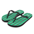 Spring Green and Finlandia Plaid Flip Flops - Scottish Squares