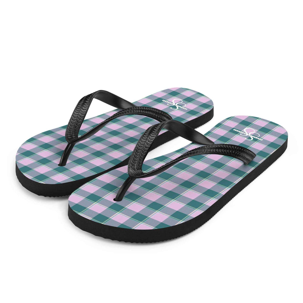 Ming and Melanie Plaid Flip Flops - Scottish Squares