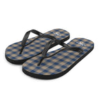 Cello and Donkey Brown Plaid Flip Flops - Scottish Squares