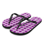 Flip Flops Pancreatic Cancer Awareness Plaid - Scottish Squares