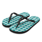 Flip Flops Cervical Cancer Awareness Plaid, Teal Ribbon, Supportive Gift - Scottish Squares