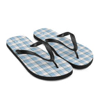 Pink Cloud and Blue Lagoon Plaid Flip Flops - Scottish Squares