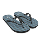 Hoki and Shuttle Gray Plaid Flip Flops - Scottish Squares