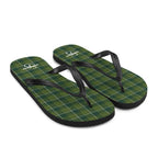 Woodland and Evergreen Plaid Flip Flops - Scottish Squares