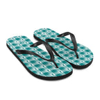 Flip Flops Cervical Cancer Awareness Plaid, Teal Ribbon, Supportive Gift - Scottish Squares