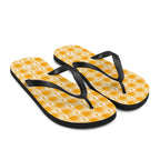 Flip Flops Kidney Cancer Awareness Plaid, Orange Ribbon, Supportive Gift - Scottish Squares