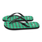 Spring Green and Finlandia Plaid Flip Flops - Scottish Squares