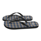 Cello and Donkey Brown Plaid Flip Flops - Scottish Squares