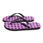 Flip Flops Pancreatic Cancer Awareness Plaid - Scottish Squares