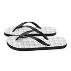 Flip Flops Lung Cancer Awareness Plaid, White Ribbon, Supportive Gift - Scottish Squares