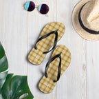 Zombie and Copper Plaid Flip Flops - Scottish Squares