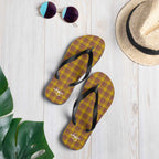 Potters Clay and Pizza Plaid Flip Flops - Scottish Squares