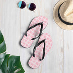 Flip Flops Breast Cancer Awareness Plaid - Scottish Squares