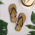 Potters Clay and Pizza Plaid Flip Flops - Scottish Squares