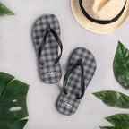 Cello and Donkey Brown Plaid Flip Flops - Scottish Squares