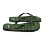 Woodland and Evergreen Plaid Flip Flops - Scottish Squares
