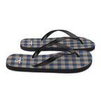 Cello and Donkey Brown Plaid Flip Flops - Scottish Squares