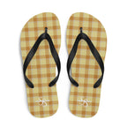 Zombie and Copper Plaid Flip Flops - Scottish Squares