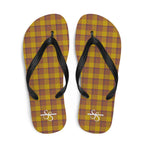 Potters Clay and Pizza Plaid Flip Flops - Scottish Squares
